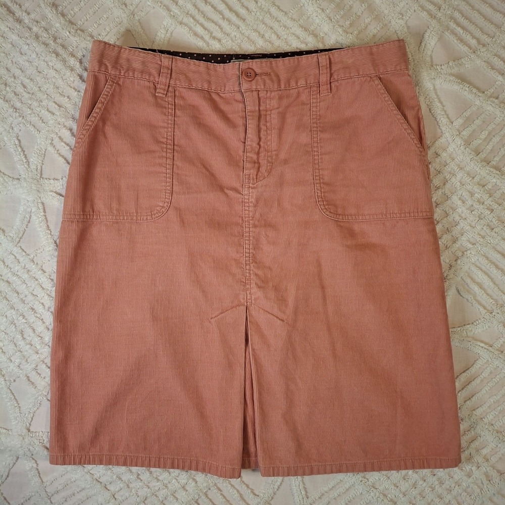Old Navy Womens Size 10 Corduroy Skirt Pink Just‎ Below Waist Fall 2005 Vintage